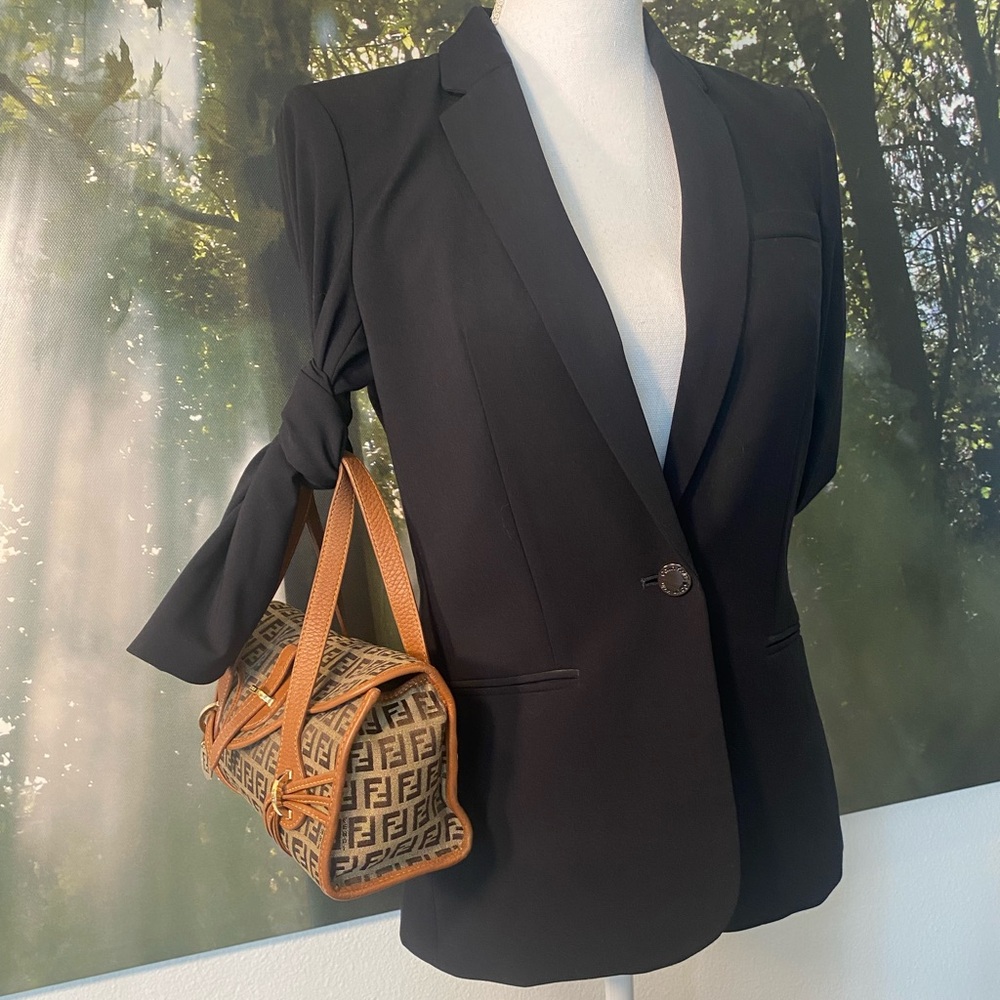FENDI Zucchino Canvas Shoulder Bag Mini Tote - Picture 3 of 15